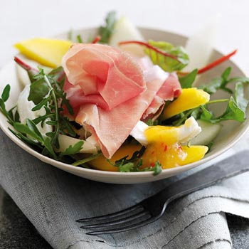 Parma ham and melon salad Parma ham and melon salad