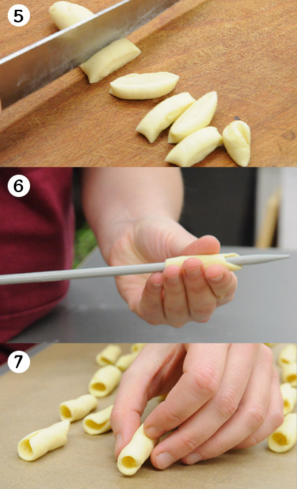 Shaping the pasta