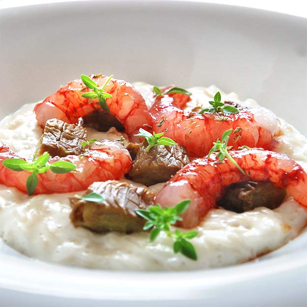 Risotto-with-shrimp-and-eggplant