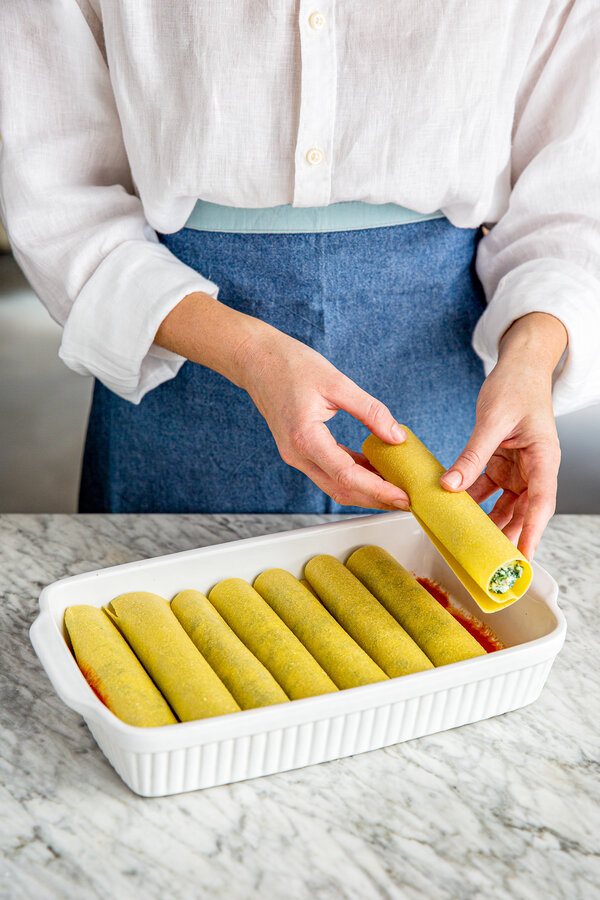 Cannelloni in casserole form