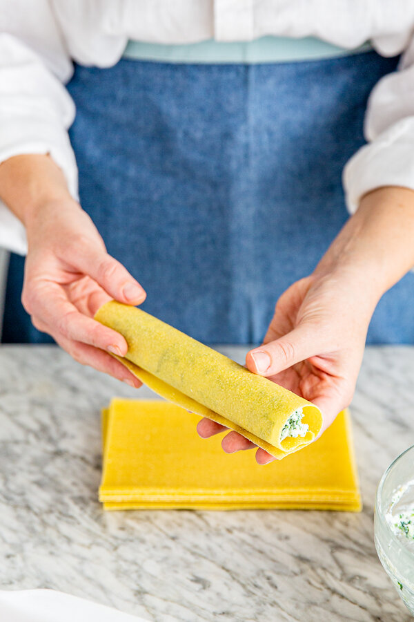 Using lasagne sheets for cannelloni