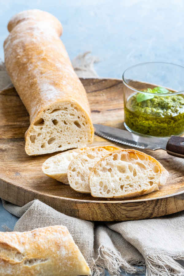 Bake ciabatta bread